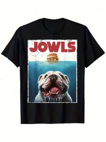 Funny English Bulldog Hamburger & Jowls Meat Pun T-Shirt - 100% Cotton Casual Relaxed Fit Unisex Tee For Men & Women, Dog Lovers Gift With Bulldog Hamburger Print, Black Short Sleeve Shirt, Funny Rude Teeshirts, English Shirt, Funny Print Shirts, Funny Rude Shirts, Funny Graphic Tees, Printed Tshirt, Funny Tshirts For Men, Funny Tee Shirt, Humorous Graphic Tees, Funny T Shirts, Funny Shirts For Men, Print Tshirt, Printed T Shirts, Shirts With Funny Sayings, Shirt With Funny - 黑色 - 查看 1