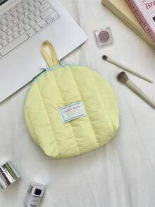 1 buc. Geantă de depozitare minimalistă, matlasată, în formă de coajă moale, culoare solidă, geantă de depozitare portabilă, multifuncțională, cu capacitate mare, pentru călătorii, geantă de mână pentru femei, geantă de căptușeală, geantă de depozitare pentru lenjerie intimă, geantă mică pentru cosmetice, geantă de machiaj, geantă de depozitare pentru îngrijirea pielii, geantă de depozitare pentru absorbante igienice, depozitare pentru prosoape, geantă de depozitare pentru bagaje, articole de călătorie, articole de zi cu zi, cadouri de ziua de naștere, cadouri de Crăciun