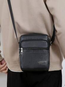 Premium Fashion Men's Sling Bag, Casual Printed Shoulder Bag, Small Coin Purse, Travel Holiday Gift, Men's Vacation Gift, Winter Outdoor Student Cycling Bag, Camping Shoulder Bag, Summer Back To School Shoulder Bag, Spring Study Supplies Wallet, College Backpack Valentine'S Day , Vintage - Multicolor - View 3