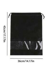 1件/5件/10件一次性无纺布防黄袋纯色鞋袋黑色无纺布防尘鞋套鞋子收纳袋防潮旅行鞋子包装鞋袋家用鞋套袋简约黑色抽绳防尘旅行鞋袋旅行防尘抽绳鞋子配件鞋子收纳鞋盒鞋子整理器鞋袋房间杂物鞋子收纳袋家用旅行黑色鞋子防尘套 - 黑色 - 查看 20