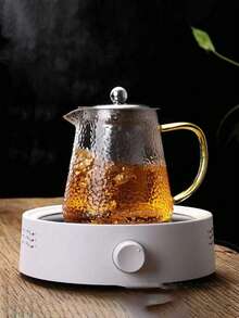 1 Piece Thickened Glass Teapot With Stainless Steel Filter, Lead-Free High Borosilicate Glass Heat-Resistant Teapot, Household Teapot For Making Tea, Tea Set.