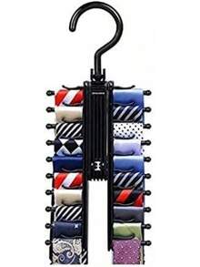 FTVOGUE Racks de Corbata Cruz Ajustable X Rack de Corbata Bufandas Gancho Organizador de suspensión Antideslizante Soporte de Clip Rotación de 360 Grados - 1 - Ver 6