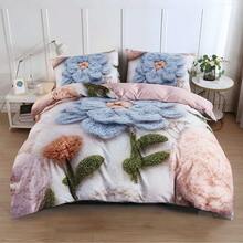 Conjunto de 2/3 peças (1 edredom + 1/2 fronha), macio e confortável, ideal para quarto e quarto de hóspedes. - Azul claro - Ver 5