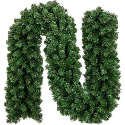 9 FT Artificial Spruce Christmas Garland, Green Xmas Decoration For Outdoor & Indoor Use, Wedding & Party, Doorway, Wall & Stairs Decorations, DIY Wreath Home Decor Christmas Decorations Room Decor