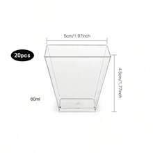 10/20/50 buc mini pahare transparente pentru desert, pahar mic de vin din plastic dur, pahar pentru mousse, pahar pentru budincă coaptă, pahar pentru înghețată, perfect pentru băuturi reci, cafea, fructe, deserturi, iaurt, budincă, suc etc. - Halloween, evenimente de Crăciun și articole de masă și accesorii de bucătărie pentru petreceri