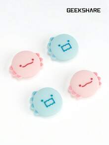 GeekShare 4 件恐龙设计硅胶拇指握把操纵杆帽适用于 Switch/OLED/Switch Lite