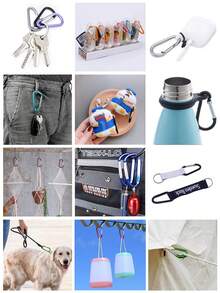 Móc khóa Carabiner hình trái tim, móc khóa nhôm, móc khóa tự động khóa để câu cá, móc khóa nhôm hình trái tim, móc khóa Carabiner dùng cho đi bộ đường dài, du lịch, gia đình, chạy bộ, phiêu lưu và cắm trại - Nhiều màu - Xem 6