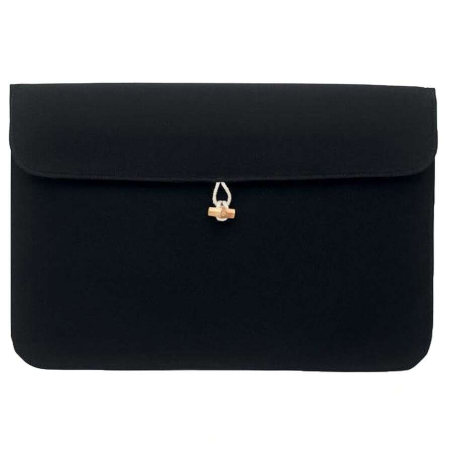 MidOcean Plain Bamboo Laptop Sleeve (Black) - Coffee Brown - View 1