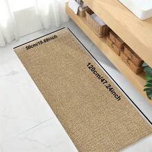 1 pieza, Estilo natural de moda, Alfombra de arpillera sintética cómoda, Felpudo largo con patrón de piña marrón, Adecuado para la entrada, la sala de estar, el estudio, el lado de la cama, la decoración del baño. Suave, elástico, duradero, masajea los pies. Práctico y de larga duración, ideal para la decoración del hogar durante las vacaciones y las reuniones.