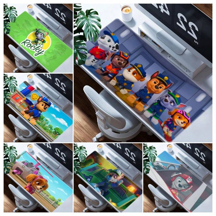 1pc  Cartoon Large Mouse Pad - Vibrant Pups Designs With Colorful Scenes, Durable Desk Mat For Keyboard & Mouse, Perfect For Kids,  Fans, Gamers, And Office Use, Mouse Pads For Desk
