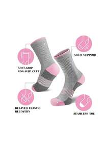 5 Pairs Women Plus Size Socks, Moisture Wicking Crew Socks, Autumn/Winter