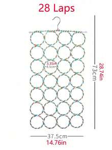 6/16/28 Slots Multi-Function Scarf Holder, Space-Saving Hanging Wardrobe Rack, Colorful Woven Foldable, Belt Organizer/Random Color Decor - Multicolor - View 13