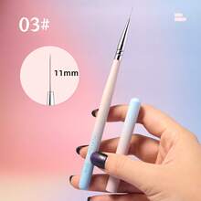 New 1pc Metal Rod Gradient Nail Art Brush Set Colouring Brush Large Square Round Light Therapy Brush Halo Brush