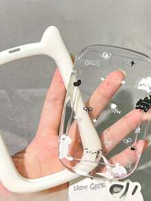 1 件 返校透明亚克力身份证卡夹硅胶防摔照片卡夹猫咪透明亚克力身份证卡夹钥匙扣