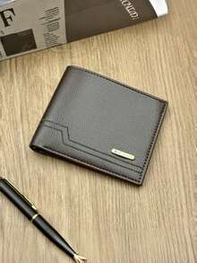 Carteira Masculina, Carteira Multifuncional da Moda, Elegante Carteira de Couro PU de Grande Capacidade com Design Ultrafino, Com Múltiplos Slots para Cartões, Bolsa Versátil para Cartões, Porta-Bilhetes de Grande Capacidade, Porta-Moedas Portátil, Adequado para Uso Diário, Presente Ideal para Homens