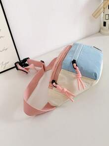 Fashionable Canvas Functional Waist Bag/Chest Bag, Unisex - Multicolor - View 5