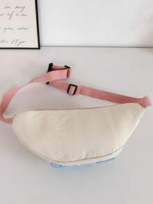 Fashionable Canvas Functional Waist Bag/Chest Bag, Unisex - Multicolor - View 7