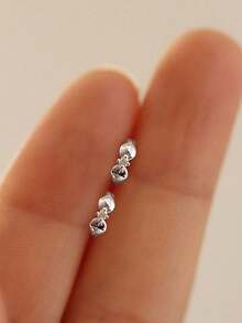 GAGAFEEL 1 Pair 925 Sterling Silver Fashionable Elegant Cute Mini Leaf Zirconia Ear Cuff Earrings, Suitable For Women's Daily Wear, Parties, Friendship Gifts