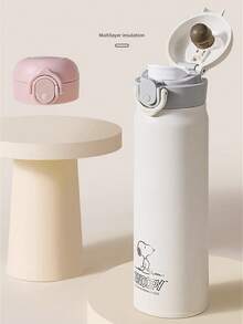 1pc Snoopy 500ml Stainless Steel Vacuum Insulated Water Bottle, Large Capacity, Minimalist Design With Tea Infuser, Portable For Outdoor Sports - Multicolor - View 6