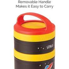 Whiskware Stackable Snack Containers For Kids And Toddlers, 3 Stackable Snack Cups For School And Travel,  (Pack Of 1)(Space) - Type1 - 查看 3