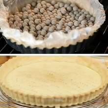 Ceramic Pie Weights Reusable 8-10mm Baking Beans Pie Crust Weights Natural Ceramic Stoneware For Blind Baking Easy To Use Prevents Shrinking, Puffing, Bubbling Individual Weighted Balls