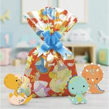 50 Metallic Gift Bags 25x35cm For Children - Bebé dinosaurio - Ver 3