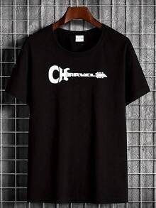 New Charvel Guitars Logo T SHIRT Soft Comfortable Unisex Stretched Versatile Graphic Breathable Top For Everyday Wear Fashion Slightly Casual Stylish Designer Clothes Homme Streetwear - Black - View 1
