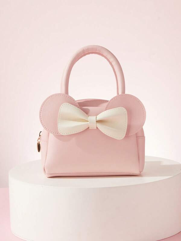 1 Stück Mädchen Handtasche, süße Schleife, Kinder Geldbörse mit Reißverschluss, geeignet als Geburtstagsgeschenk für Mädchen