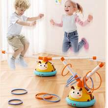 Regalo de Navidad para niños/niños pequeños | 1 pieza Máquina de saltar a la cuerda de 3 en 1 con mariquita | Juguete interactivo de juego sensorial para interiores/exteriores | Conjunto de actividad de plástico verde duradero - Multicolor - Ver 5