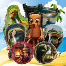 AI 山海经主题 Tungtungtung Sahur、Tralalero Tralala、LiriLi Larlla、Bombardiro Crocodilo、Bombombini Guzini、Boneca Ambalam 五角星彩色派对气球套装，游戏爱好者和收藏家必备的派对装饰，完美的派对礼物和生日惊喜礼物，非常适合圣诞节、万圣节和感恩节礼物 - 彩色 - 查看 22