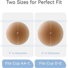 1 Pairs Nipple Covers Nipple Covers For Women Cakes Bra Sticky Adhesive Silicone Nipple Pasties With Travel Box - 拿鐵 - 查看 8