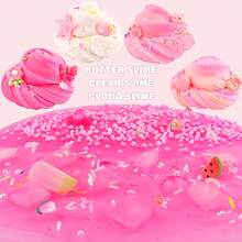6 Pack Slimes Kit, Pink Slime Kids, Cloud Butter & Slime, Party Favors, Toys Girls Boys Ages 8-12, Goodie Bag Stuffers,9-10 Year Old Girls Birthday Ideas Cute Stuff,Birthday,Party Gifts,Squeeze Toy - 紫色 - 查看 3