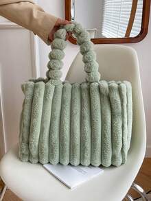 Large Capacity Plush Tote Bag, Shoulder Bag, Women's Fashion Handbag & Satchel Purse For Winter Fluffy Shoulder Bag,New Autumn And Winter Women Bag, Best Fall Purse, New Arrival Fur Purse Faux Fur Tote Bag Fluffy Satchel Handbags For Women, Mom, Friend, Bridesmaids Burgundy Fluffy Handbag, Women Shoulder Tote Bag, Perfectly Matching With Fall Outfits Womenfall Clothes For Women Women Bag Plush Underarm Bags Fashion Handbag And Purse Autumn Winter Armpit Bags Dating Handbag  Fluffy Crossbody Bag, Adorable Clutch Bag, Stylish And Versatile,Accommodates Mobile Phone And Wallet, Autumn/Winter Handbag,Essential For Daily Commutes And Dates This  Is Suitable For Young Girls For Their Birthday, Prom And Graduation And Also A Lovely Gift For Friends, Mother, Lover On Special Days Such As Valentine's Day, Christmas, Anniversaries.Can Be Used As Thanksgiving, Halloween,Christmas Gift. - Nhiều màu - Xem 9