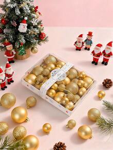 42 buc bile decorative de Crăciun de 3/4/5 cm, ornamente din plastic, globuri de Crăciun, decorațiuni suspendate, bile pictate, potrivite pentru bradul de Crăciun, acasă, exterior, cameră, dormitor, decor de Anul Nou, decorațiuni de Crăciun, articole pentru petreceri, ornamente de sărbători, set cadou pentru prieteni și familie decor acasă decor cameră iarnă