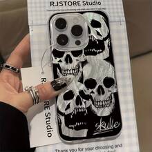 Funda explosiva para phone 16/15/14 Plus/13/12/11 Pro Max. Nueva funda protectora de gasa con orificios grandes, anticaídas. Ideal para regalar a amigos. - Plateado - Ver 1