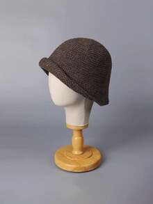 Sombreros de cubo de lana tejida para mujer en invierno, gorros de pescador cálidos, gorros unisex a prueba de frío para exteriores, ciclismo, esquí, sombreros de Panamá para dama