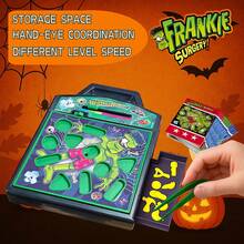 Cheela Fun Halloween Monster Games Operation Games Frankie Surgery Games Monsters Board Game For Halloween Board Games Halloween Gifts Operate Board Game Operation Game Halloween Gift Operating Board Game Fun Surgery Pop Up Game For Teens, 3 Level Brain Concentration Board Game Single Or 2 Player Game - 黑色 - 查看 2