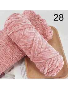 100克（均码）/200克/250克柔软雪尼尔绒毛纱线，针织缝纫DIY材料，可用于围巾/毛衣，100%涤纶绒毛纱线，钩针娃娃配件（不含展示道具）