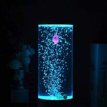 1 Realistic Dynamic Bubble Fish Lamp, 16 Color Changing LED Mood Light, 7 Color Cycle Atmosphere Night Light, Suitable For Living Room Bedroom Desk Decor, Gift For Boys Girls (USB/3 AA Batteries Powered, Batteries Not Included) - Multicolor - View 10