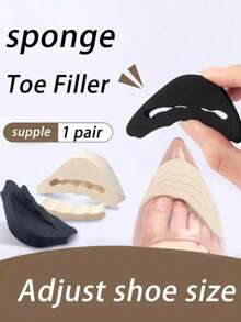 1 par de plantillas ajustables y acolchadas, reutilizables, adecuadas para zapatos de hombre y mujer: tacones altos, planos, zapatillas, tacones altos y mocasines de mujer