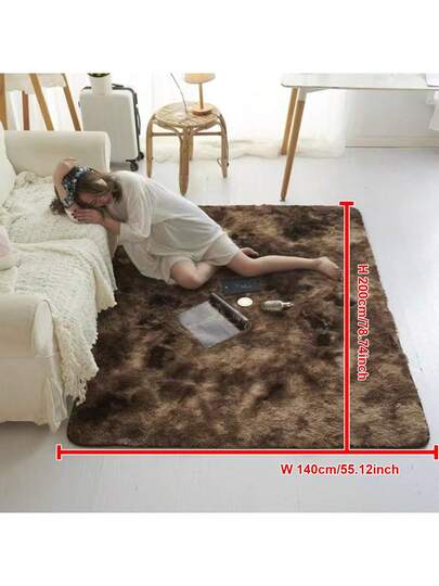 Zachte Cashmere Like Fluffy Area Rug, Multi Optional Tapijt Living Room Bedroom Bedside view 4
