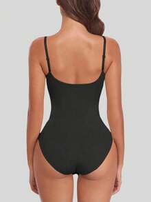 Aaseow 女士保暖长袖紧身衣，发光模式，修身剪裁，简约，通勤百搭，女士健身服 - 黑色 - 查看 3