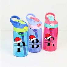 1PC Custom Christmas Monogram With Name, Back To School Gift, Personalized 16oz Water Bottle, School Water Bottle With Name