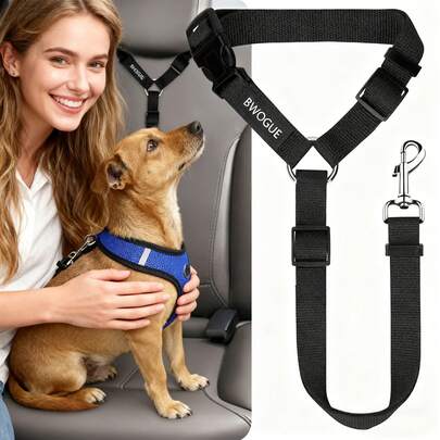 Pet Car Seat Belt,Dog Walking Leash,Car Accessories Dog Leash,Pet Leash,Cat And Dog Seat Belt,Car Headrest Restraint Strap,Adjustable Nylon Fabric,Pet Dog Restraint Strap,Pet Car Accessories Dog Car Seat Car Seat Covers Dog Car Seat Cover Pet Car Seat