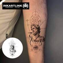 INKARTLINK 11*18cm Herbal Tattoo, Deity Magic Tattoo, 15-Day Tattoo, Semi-Permanent Tattoo, Realistic Fake Tattoo, Lasting 1-2 Weeks