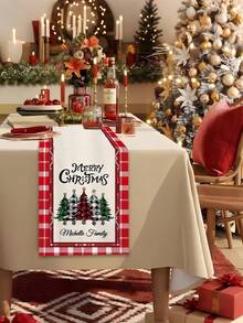 Taplak Meja Natal Kustom yang Dipersonalisasi, Taplak Meja Dekorasi Pesta Liburan Motif Amerika, Taplak Meja dengan Tata Letak Kreatif, Taplak Meja Natal, Hadiah Keluarga, Hadiah untuk Ibu, Hadiah dengan Nama - MultiWarna - View 8