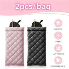 1pc Unisex Portable Compressed Eyeglasses Case - PU Leather Multi-Function Storage Bag For Glasses, Phone, Coins, Eye Mask, Makeup Brushes (Black) For Travel Storage Bag, Makeup Bag, Cosmetic Bag, Vacation Organizer, Large Capacity Makeup Organizer Makeup Case, For Lipstick, Brush, Skincare, Mobile Phone, Coin, Small Items, For Home, Gift, Vacation And Festival Halloween Christmas, Home Cleaning, Kitchen Cleaning, Party Cleaning, Christmas And New Year Cleaning Supplies