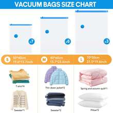 10pcs Vacuum Storage Bags Clothes Organizer Bags Travel Luggage Compression Bags,Ideal Home Supplies Space Saver Storage Bags,Suitable For Home, Apartment & Travel Use, Reusable - 16pcs透明 - 查看 2