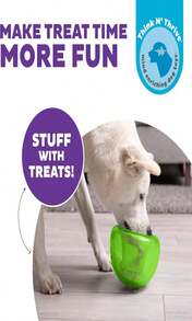 Outward Hound By Nina Ottosson Treat Tumble Interactive Puzzle Ball Dog Toy, Level 1 Beginner, Blue, Small (475" Diameter) - ColorC - 查看 3