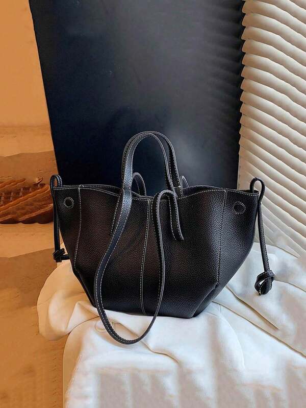 حقيبة كروس بودي أنيقة ذات لون أحادي بتصميم بسيط أحادي الكتف، حقيبة تسوق صغيرة للخروجات